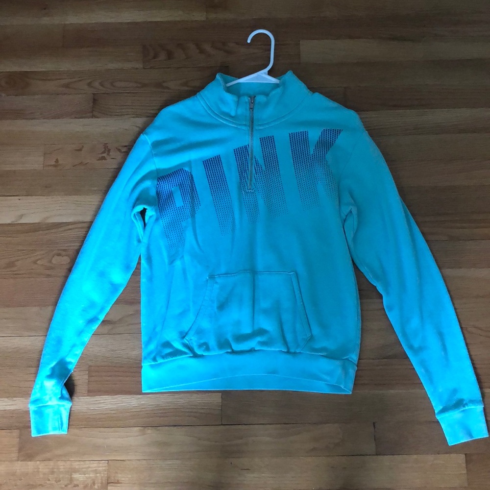 Pink quarter zip sweatshirt